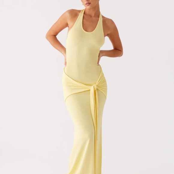 Peppermayo Butter Yellow Knit Maxi Dress - Picture 3 of 4